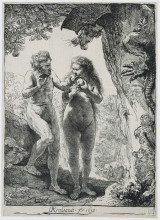 Копия картины "adam and eva" художника "рембрандт"