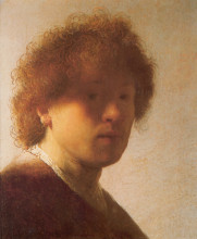 Репродукция картины "self-portrait as a young man" художника "рембрандт"