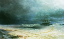 Картина "корабль в бурю" художника "айвазовский иван"