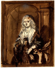 Репродукция картины "maria trip" художника "рембрандт"