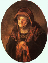 Репродукция картины "portrait of artist&#39;s mother" художника "рембрандт"