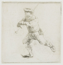 Репродукция картины "the skater" художника "рембрандт"