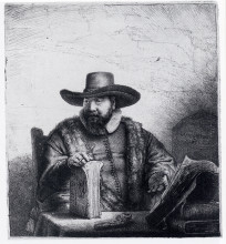 Копия картины "portrait of cornelis claesz" художника "рембрандт"