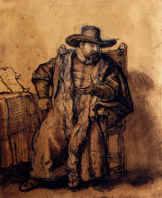 Репродукция картины "portrait of cornelis claesz" художника "рембрандт"