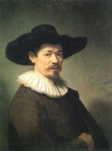 Копия картины "portrait of herman doomer" художника "рембрандт"