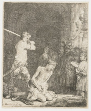Репродукция картины "the beheading of john the baptist" художника "рембрандт"