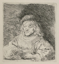 Копия картины "a man playing cards" художника "рембрандт"