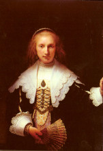 Репродукция картины "agatha bas" художника "рембрандт"