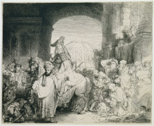 Копия картины "the triumph of mordechai" художника "рембрандт"