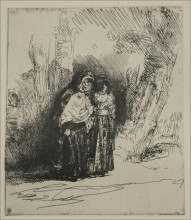 Репродукция картины "the spanish gypsy" художника "рембрандт"