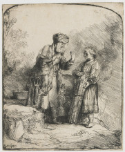 Репродукция картины "abraham and isaac" художника "рембрандт"