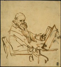 Копия картины "jan cornelisz sylvius, the preacher" художника "рембрандт"