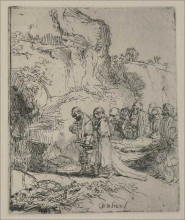 Картина "jesus christ s body carried to the tomb" художника "рембрандт"