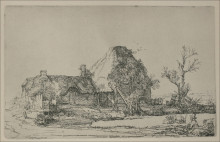 Копия картины "landscape with a man sketching a scene" художника "рембрандт"