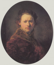 Копия картины "self-portrait" художника "рембрандт"