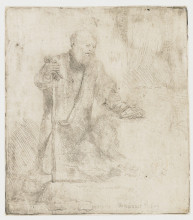 Репродукция картины "st. peter in penitence" художника "рембрандт"