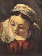 Копия картины "the holy family(fragment)" художника "рембрандт"