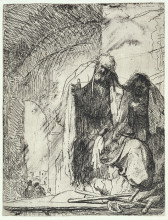 Репродукция картины "peter and john at the gate of the temple" художника "рембрандт"