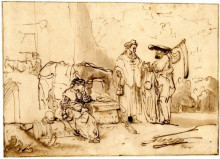Копия картины "the man of gibeah" художника "рембрандт"