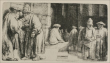 Репродукция картины "the synagogue" художника "рембрандт"