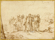 Картина "christ and the canaanite woman" художника "рембрандт"