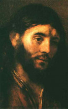 Репродукция картины "head of christ" художника "рембрандт"