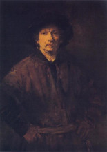 Копия картины "large self-portrait" художника "рембрандт"