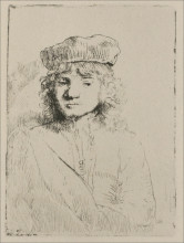 Репродукция картины "portrait of titus, rembrandt`s son" художника "рембрандт"