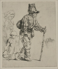 Копия картины "three peasants travelling" художника "рембрандт"