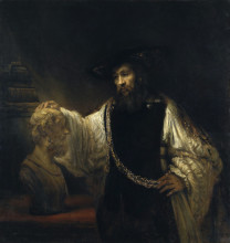 Картина "аристотель с бюстом гомера" художника "рембрандт"