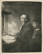 Репродукция картины "portrait of lieven willemsz van coppenol" художника "рембрандт"