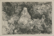 Картина "jesus and his parents returning from jerusalem" художника "рембрандт"