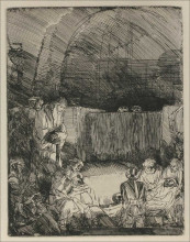 Репродукция картины "jesus christ entombed" художника "рембрандт"