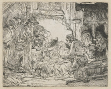 Картина "nativity" художника "рембрандт"