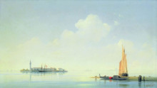 Копия картины "венецианская гавань, остров сан-джорджо" художника "айвазовский иван"