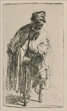 Копия картины "a beggar with a wooden leg" художника "рембрандт"
