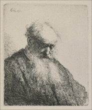 Репродукция картины "an old man with a beard" художника "рембрандт"