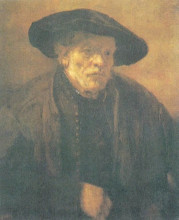 Копия картины "old man with a beret" художника "рембрандт"