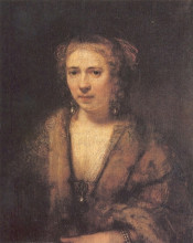 Копия картины "portrait of hendrikje stoffels" художника "рембрандт"