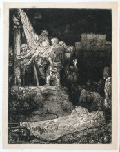 Репродукция картины "the descent from the cross by torchlight" художника "рембрандт"