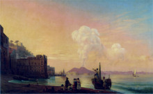 Копия картины "неаполитанский залив" художника "айвазовский иван"