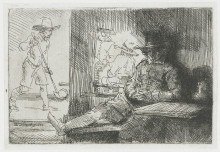Копия картины "the golf player" художника "рембрандт"