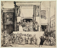 Копия картины "christ presented to the people" художника "рембрандт"