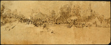 Копия картины "view of diemen" художника "рембрандт"