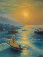 Картина "корабли на феодосийском рейде" художника "айвазовский иван"