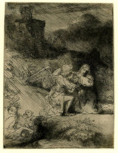 Репродукция картины "the agony in the garden" художника "рембрандт"