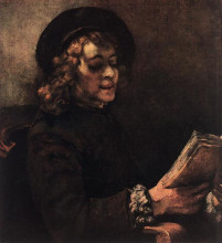 Картина "titus reading" художника "рембрандт"