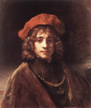 Картина "titus, the artist&#39;s son" художника "рембрандт"