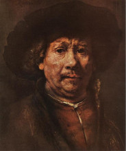 Копия картины "little self-portrait" художника "рембрандт"