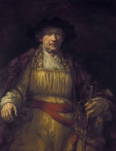 Репродукция картины "self-portrait" художника "рембрандт"